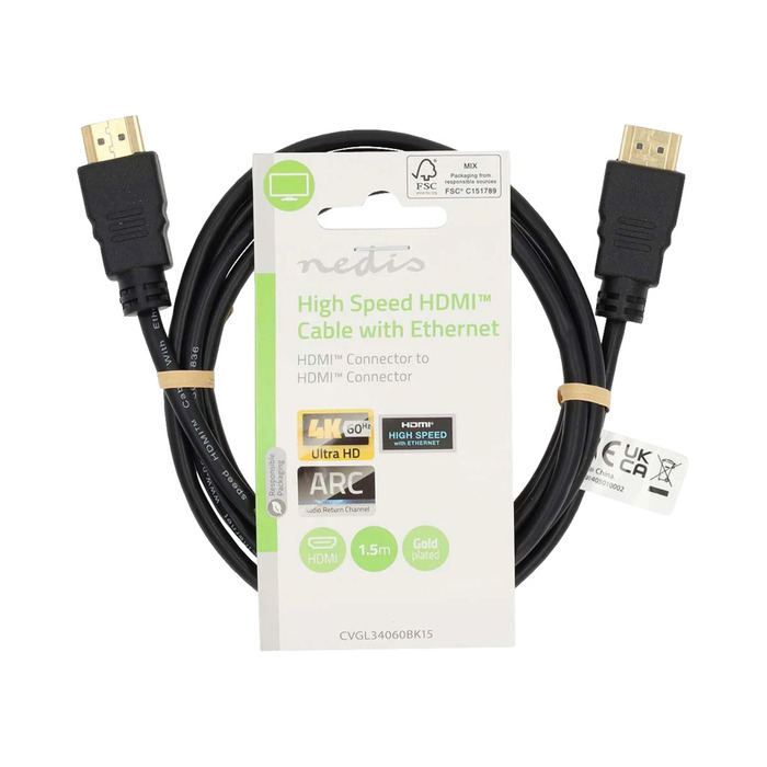 HDMI-kabel Svart 1,5 m